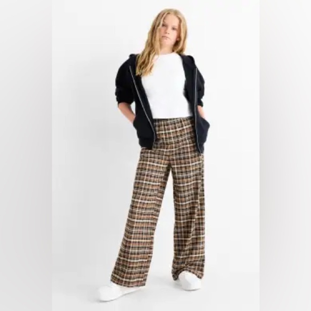 Kids Plaid Trousers y.